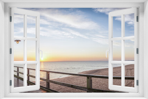 Fototapeta Naklejka Na Ścianę Okno 3D - Sonnenaufgang in Bansin Panorama
