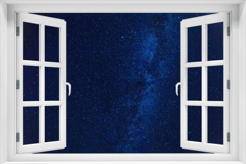 Fototapeta Naklejka Na Ścianę Okno 3D - Mleczna droga na gwiaździstym na ciemnym niebieskim niebie