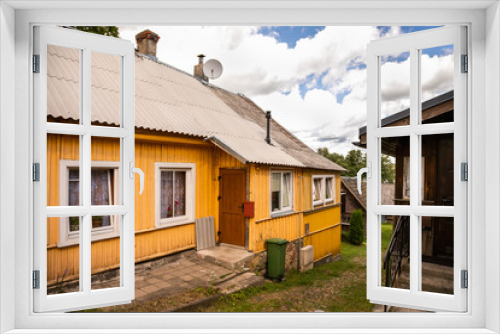Fototapeta Naklejka Na Ścianę Okno 3D - Traditional Karaim houses in Trakai, Lithuania