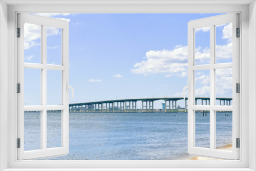 Fototapeta Naklejka Na Ścianę Okno 3D - Biloxi Bay Bridge connecting Ocean Springs and Biloxi, Mississippi