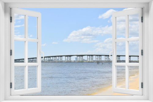 Fototapeta Naklejka Na Ścianę Okno 3D - Biloxi Bay Bridge connecting Ocean Springs and Biloxi, Mississippi