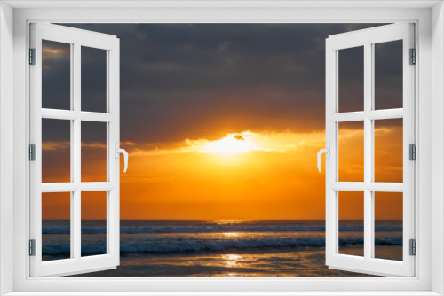 Fototapeta Naklejka Na Ścianę Okno 3D - Bali Orange Sunset