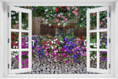 Fototapeta Naklejka Na Ścianę Okno 3D - Bayrischer Balkoncharme