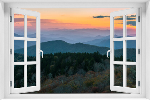 Fototapeta Naklejka Na Ścianę Okno 3D - Blue Ridge Mountains scenic sunset