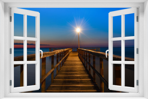 Fototapeta Naklejka Na Ścianę Okno 3D - Boardwalk sunset
