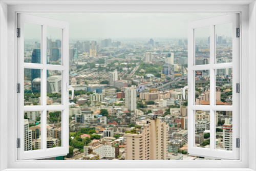 top view of the city, building of bangkok, cityscape