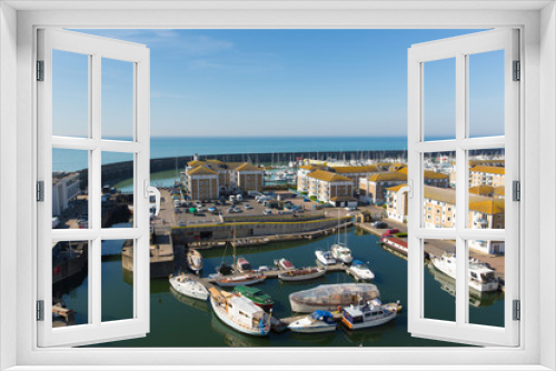Fototapeta Naklejka Na Ścianę Okno 3D - Brighton harbour and marina on a beautiful day in East Sussex England UK near Eastbourne 