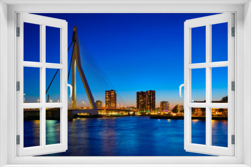 Fototapeta Naklejka Na Ścianę Okno 3D - Erasmus Bridge, Rotterdam, Netherlands
