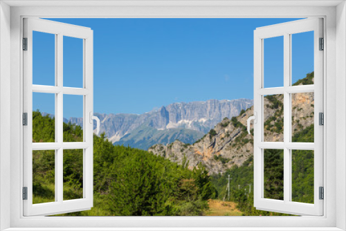 Fototapeta Naklejka Na Ścianę Okno 3D - Scenic landscape view in Melesin mountain in summer day. Leskovik area, Albania, Europe.