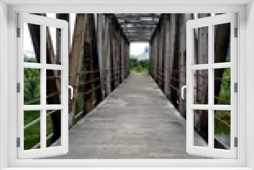 Fototapeta Naklejka Na Ścianę Okno 3D - Steel bridge