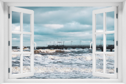 Fototapeta Naklejka Na Ścianę Okno 3D - stormy sea