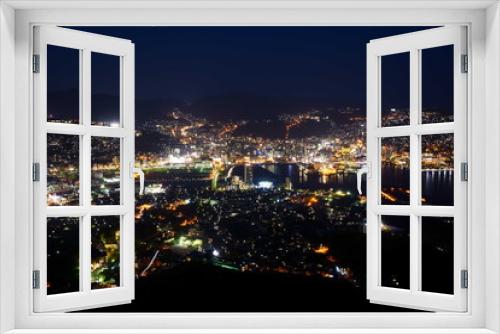 Fototapeta Naklejka Na Ścianę Okno 3D - [長崎県]稲佐山の夜景