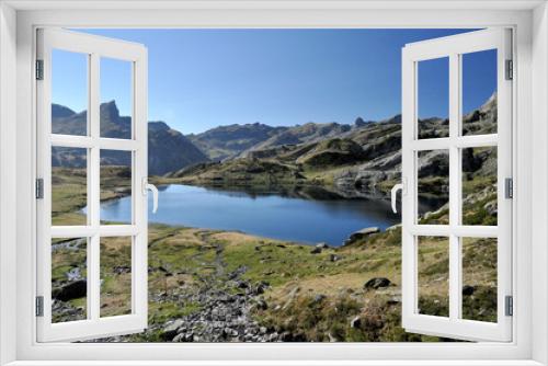 Fototapeta Naklejka Na Ścianę Okno 3D - lac bious artigues montagne
