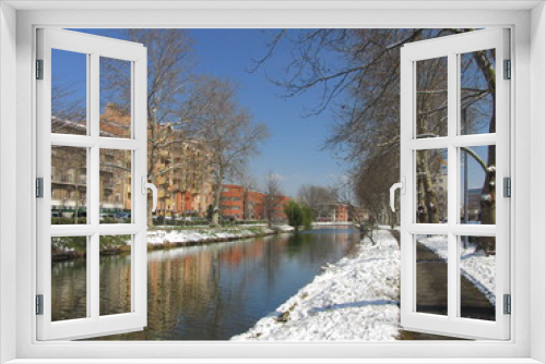 Fototapeta Naklejka Na Ścianę Okno 3D - Canal du Midi, Toulouse, Haute-Garonne ; Midi-Pyrénées