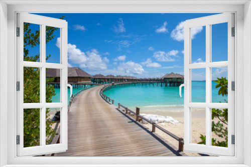 Fototapeta Naklejka Na Ścianę Okno 3D - Maldives Resort