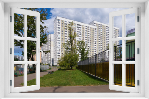 Fototapeta Naklejka Na Ścianę Okno 3D - View on new blocks of flats