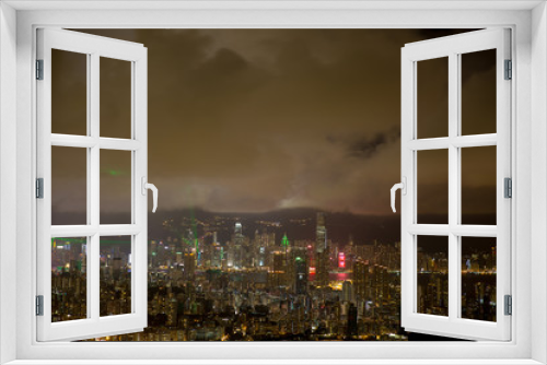 Fototapeta Naklejka Na Ścianę Okno 3D - asia city by night