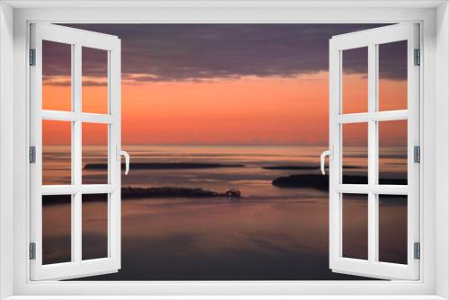 Fototapeta Naklejka Na Ścianę Okno 3D - Beautiful sunrise over Mingan in Quebec in Canada