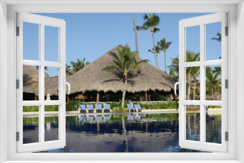 Fototapeta Naklejka Na Ścianę Okno 3D - beautiful tropical swimming pool