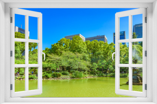 Fototapeta Naklejka Na Ścianę Okno 3D - View of the Hibiya Park in Tokyo, Japan.
