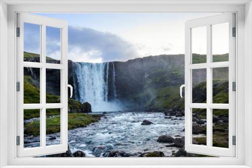 Fototapeta Naklejka Na Ścianę Okno 3D - Gufufoss Waterfall - Seydisfjordur, Iceland