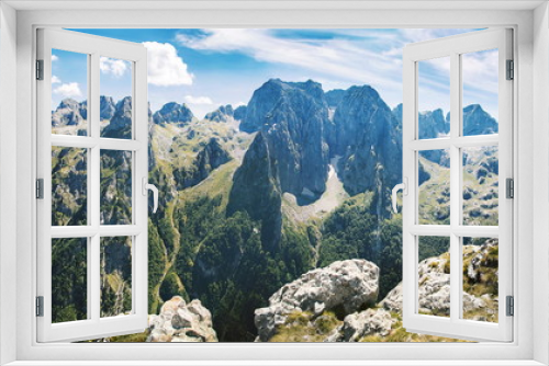Fototapeta Naklejka Na Ścianę Okno 3D - panorama of mountains in national park Prokletije in Montenegro