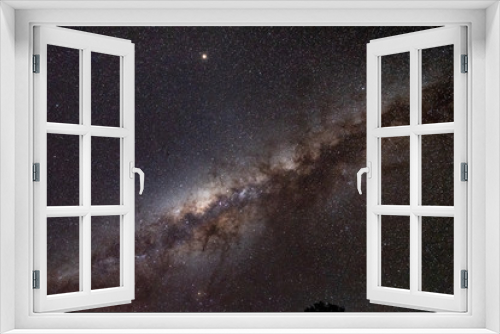 Fototapeta Naklejka Na Ścianę Okno 3D - Milky way in clear night sky. Milky Way is the galaxy that contains our Solar System. The descriptor 