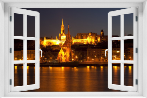 Fototapeta Naklejka Na Ścianę Okno 3D - Budapest at night