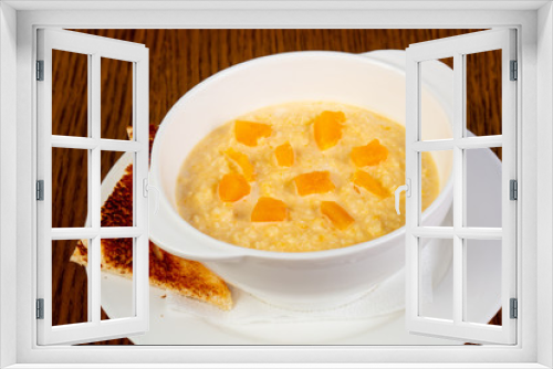 Fototapeta Naklejka Na Ścianę Okno 3D - Pumpkin porridge breakfast