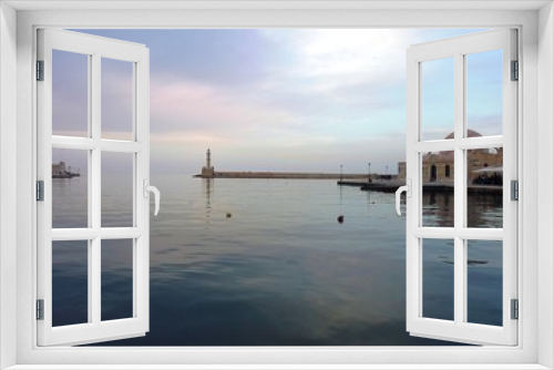 Fototapeta Naklejka Na Ścianę Okno 3D - Venetian harbour Chania