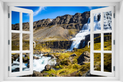 Fototapeta Naklejka Na Ścianę Okno 3D - Dynjandi waterfall in Iceland