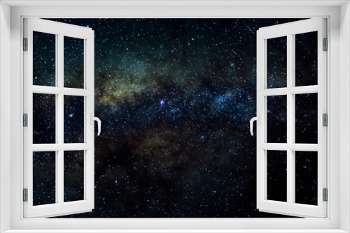 Fototapeta Naklejka Na Ścianę Okno 3D - Stars and galaxy outer space sky night universe black starry background
