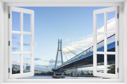 Fototapeta Naklejka Na Ścianę Okno 3D - tatsumi sakurabashi bridge over shinonome canal