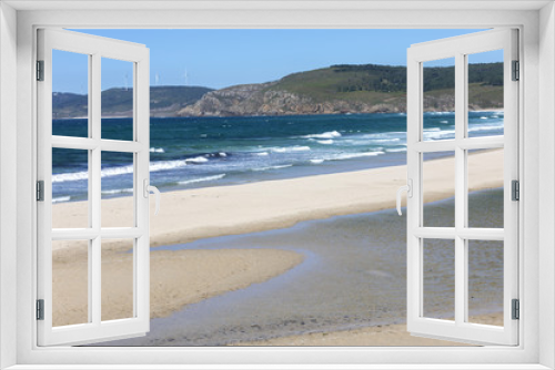 Fototapeta Naklejka Na Ścianę Okno 3D - rostro beach, finisterre, praia do rostra on the coast of death (costa da morte) in galicia, spain