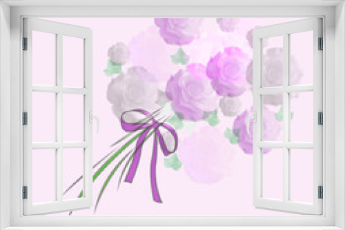 Fototapeta Naklejka Na Ścianę Okno 3D - pastel  bouquet art