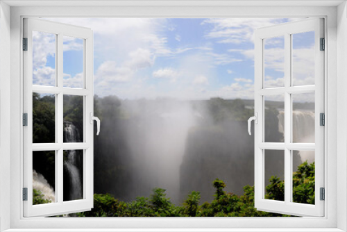 Fototapeta Naklejka Na Ścianę Okno 3D - Victoria Falls waterfall between Zambia and Zimbabwe