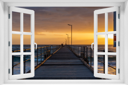 Fototapeta Naklejka Na Ścianę Okno 3D - A sunset from on the Port Noarlunga Jetty in Port Noarlunga South Australia on 12th September 2018
