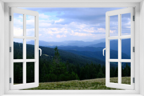 Fototapeta Naklejka Na Ścianę Okno 3D - Ukraina, Karpaty Wschodnie - góry Gorgany, górska panorama