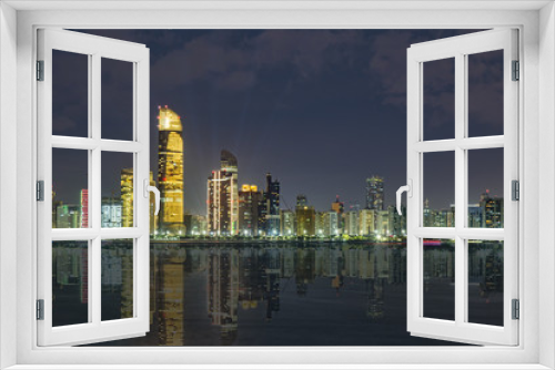 Fototapeta Naklejka Na Ścianę Okno 3D - Abu Dhabi Cityscape with Reflection
