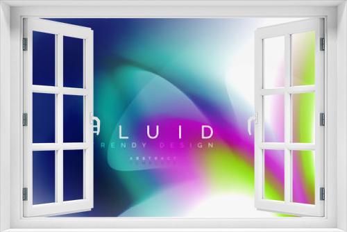 Fototapeta Naklejka Na Ścianę Okno 3D - Background abstract - liquid colors wave flow