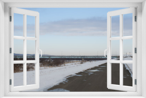 Fototapeta Naklejka Na Ścianę Okno 3D - 冬の風景