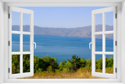 Fototapeta Naklejka Na Ścianę Okno 3D - Panoramic view of Lake Sevan, Armenia