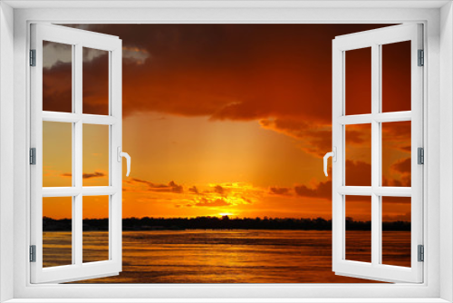 Fototapeta Naklejka Na Ścianę Okno 3D - Sunset at the horizon