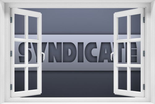 syndicate - word on silver background