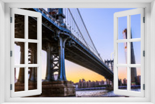 Fototapeta Naklejka Na Ścianę Okno 3D - Manhattan Bridge NYC Travel