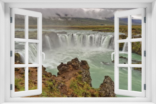 Fototapeta Naklejka Na Ścianę Okno 3D - Der Wasserfall Godafoss in Island
