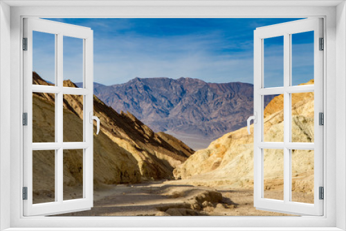 Fototapeta Naklejka Na Ścianę Okno 3D - Leaving Golden Canyon With a View Across the Valley to Panamint Mountain Range