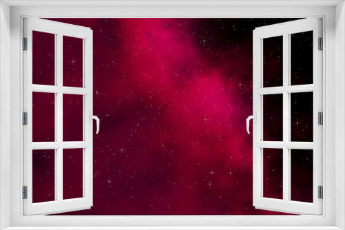 Fototapeta Naklejka Na Ścianę Okno 3D - Colorful and beautiful space background. Outer space. Starry outer space texture. Templates, red background. 3D illustration