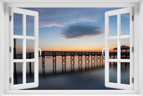 Fototapeta Naklejka Na Ścianę Okno 3D - Pier, Bay of Saint Louis, MS