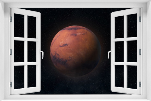 Fototapeta Naklejka Na Ścianę Okno 3D - Red planet Mars. Astronomy and science concept. Elements of this image furnished by NASA